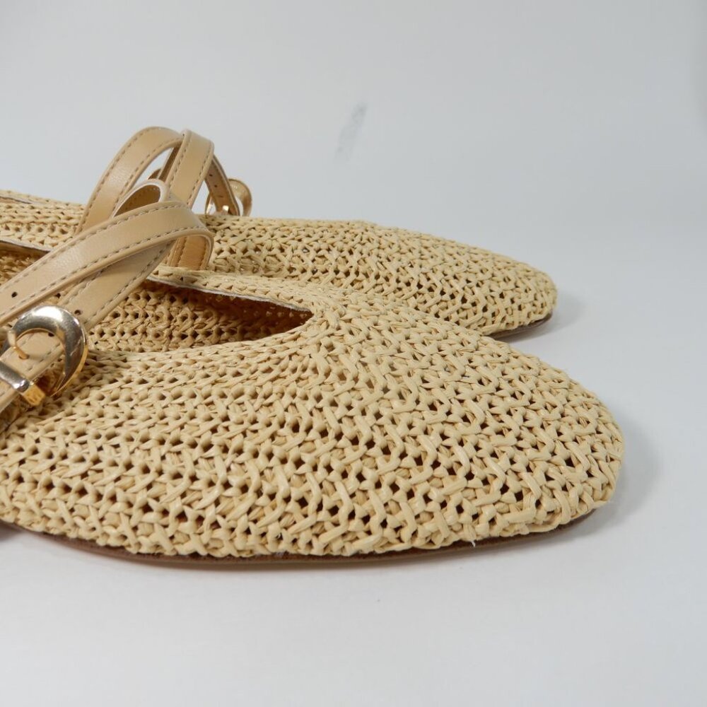 Steve Madden Laney Ballet Flats Mary Jane Size 7 Natural Woven NEW - Picture 7 of 12